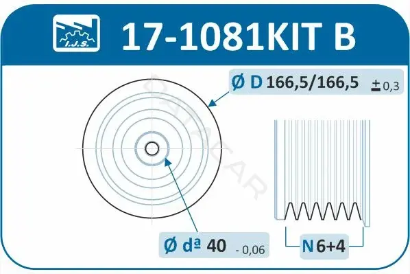 Шкив коленвала IJS GROUP 17-1081KITB