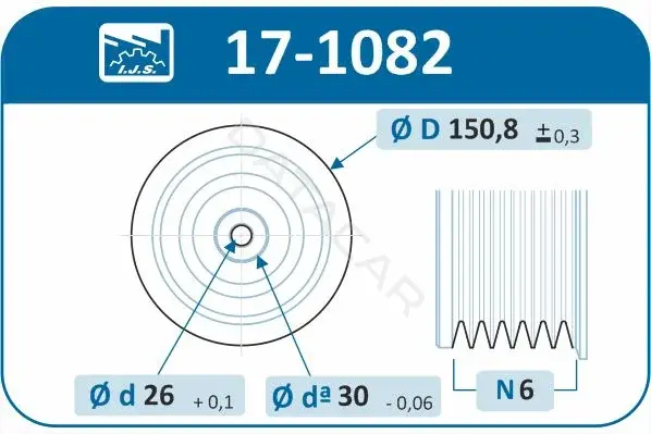 Шкив коленвала IJS GROUP 17-1082