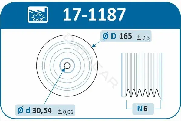 Шкив коленвала IJS GROUP 17-1187