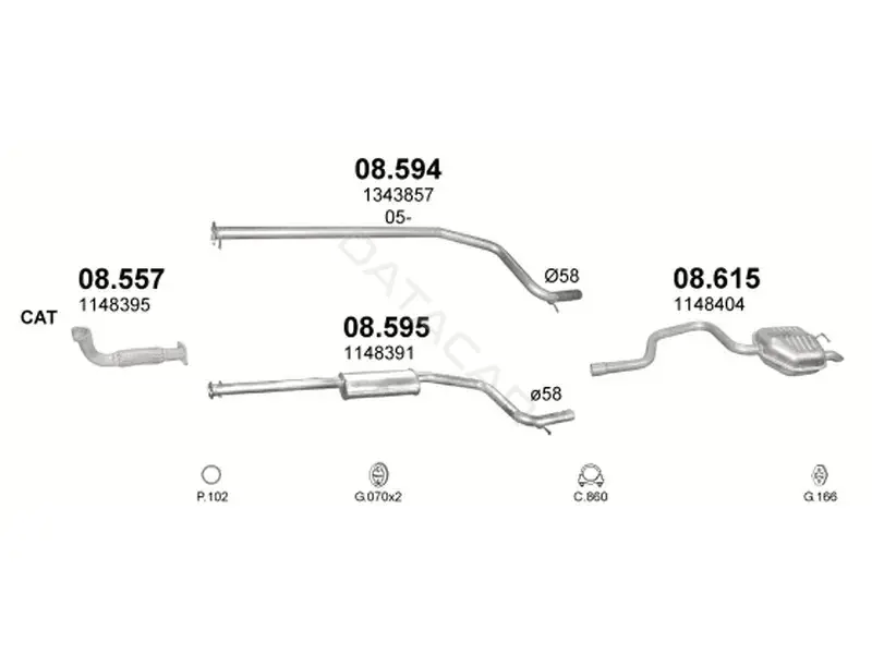 Глушитель выхлопных газов POLMOSTROW 08.595