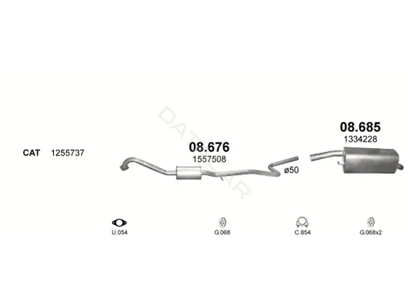 Глушитель выхлопных газов POLMOSTROW 08.676
