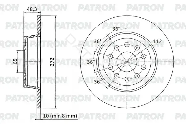 Тормозные диски PATRON PBD7033