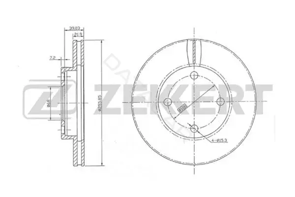 Тормозные диски ZEKKERT BS-5077