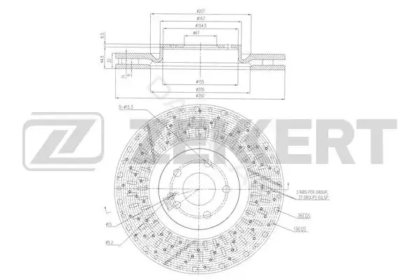 Тормозные диски ZEKKERT BS-6479