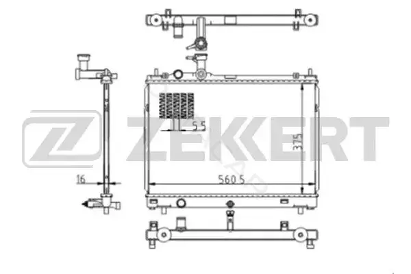 Радиатор охлаждения ZEKKERT MK-1616