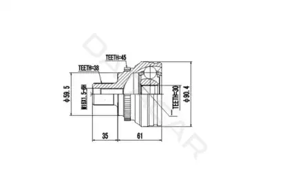 Шрус AYWIPARTS AW1510008A