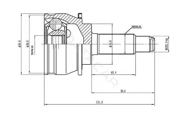 Шрус AYWIPARTS AW1510019