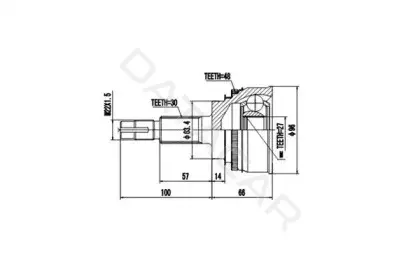 Шрус AYWIPARTS AW1510033A