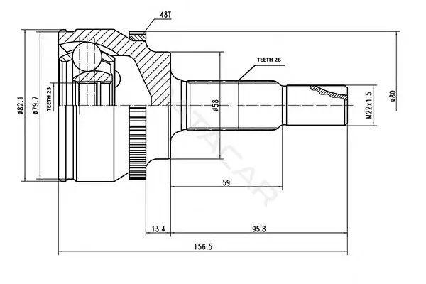 Шрус AYWIPARTS AW1510070A