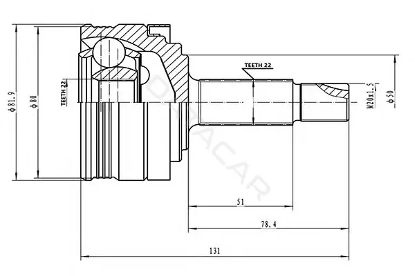 Шрус AYWIPARTS AW1510136