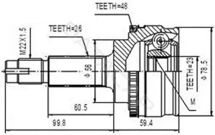 Шрус AYWIPARTS AW1510151A