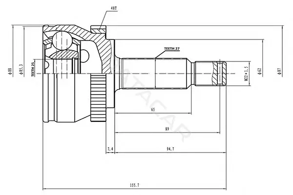 Шрус AYWIPARTS AW1510168A