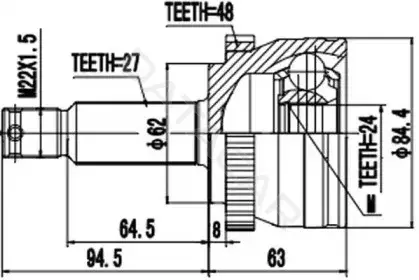 Шрус AYWIPARTS AW1510370A