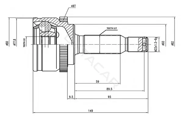 Шрус AYWIPARTS AW1510727A