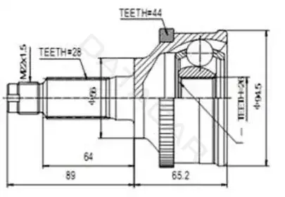 Шрус AYWIPARTS AW1511165A