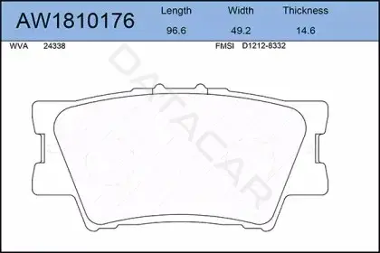 Тормозные колодки AYWIPARTS AW1810176