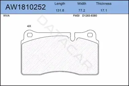 Тормозные колодки AYWIPARTS AW1810252