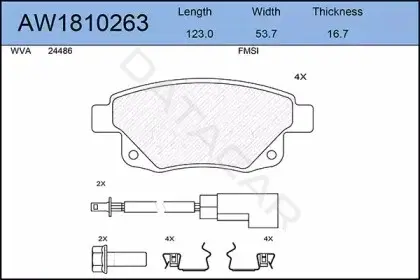 Тормозные колодки AYWIPARTS AW1810263