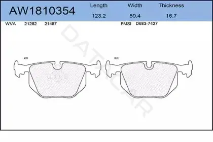 Тормозные колодки AYWIPARTS AW1810354