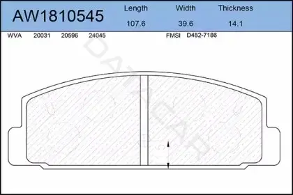 Тормозные колодки AYWIPARTS AW1810545