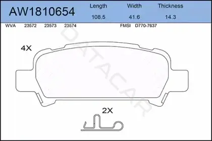 Тормозные колодки AYWIPARTS AW1810654