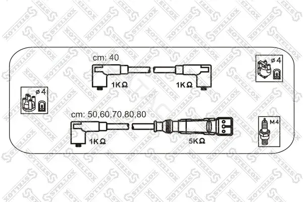 Высоковольтные провода STELLOX 10-38145-SX