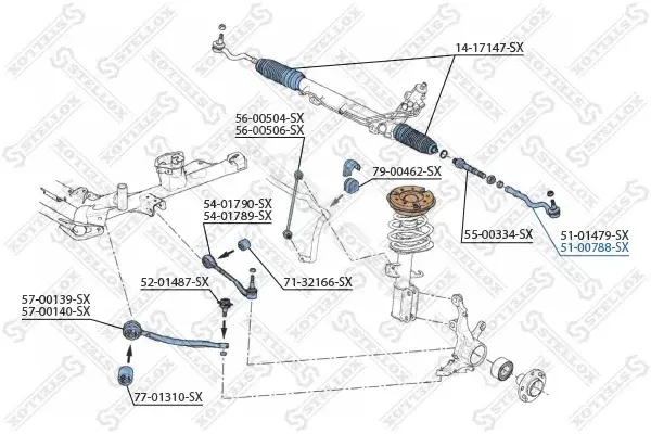 Рулевые наконечники STELLOX 51-00788-SX