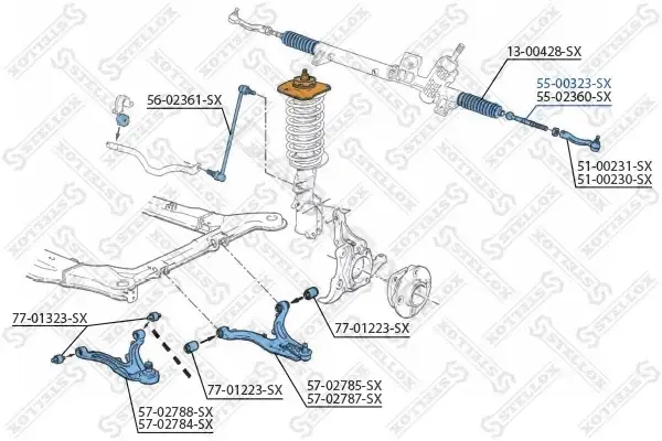 Рулевая тяга STELLOX 55-00323-SX