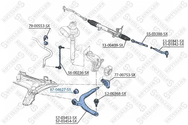 Сайлентблок рычага STELLOX 87-04627-SX