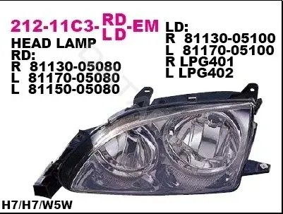 Фары DEPO 212-11C3R-LD-EM