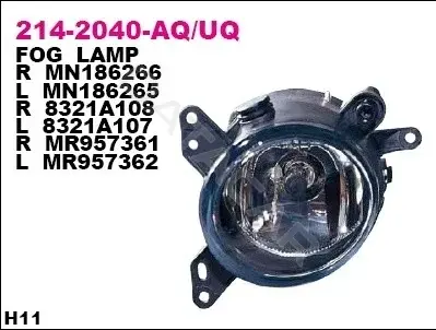 Противотуманные фары DEPO 214-2040R-UQ