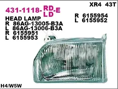 Фары DEPO 431-1118L-LD-E