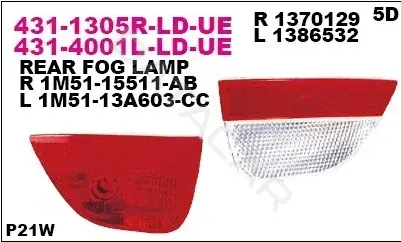Задние фонари DEPO 431-1305R-LD-UE