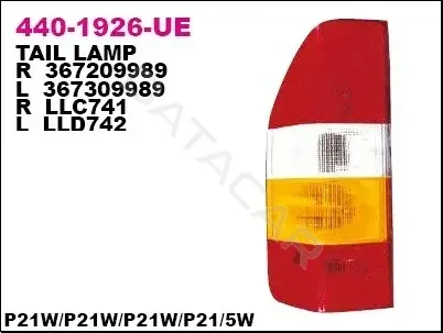 Задние фонари DEPO 440-1926L-UE