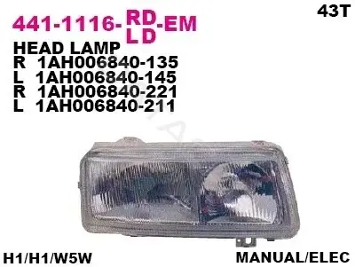 Фары DEPO 441-1116R-LD-EM