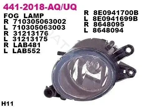 Противотуманные фары DEPO 441-2018L-UQ