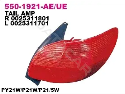 Задние фонари DEPO 550-1921L-UE