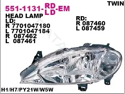 Фары DEPO 551-1131L-LD-EM