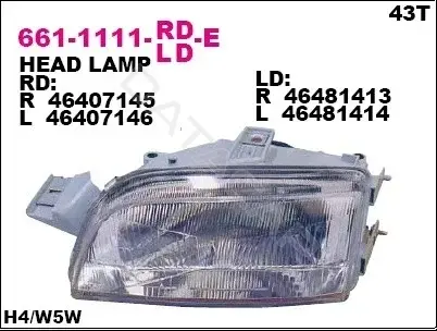 Фары DEPO 661-1111R-LD-E