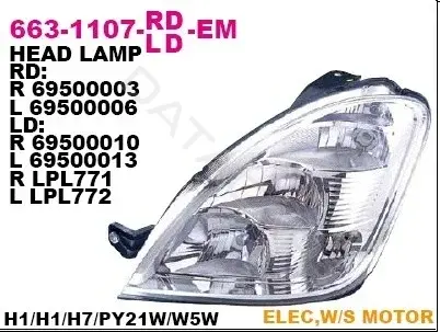 Фары DEPO 663-1107L-LD-EM