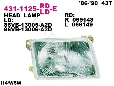 Фары DEPO 431-1125L-LD-E