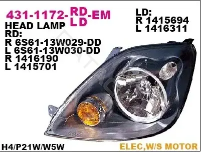Фары DEPO 431-1172L-LD-EM