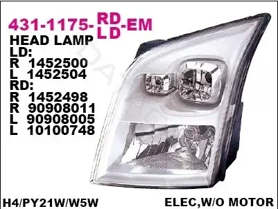 Фары DEPO 431-1175R-LD-EM