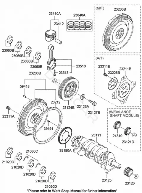 Поршень двигателя HYUNDAI/KIA/MOBIS 234102G010