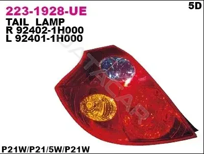 Задние фонари DEPO 223-1928L-UE