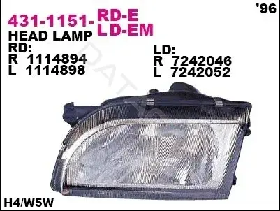 Фары DEPO 431-1151R-LD-EM