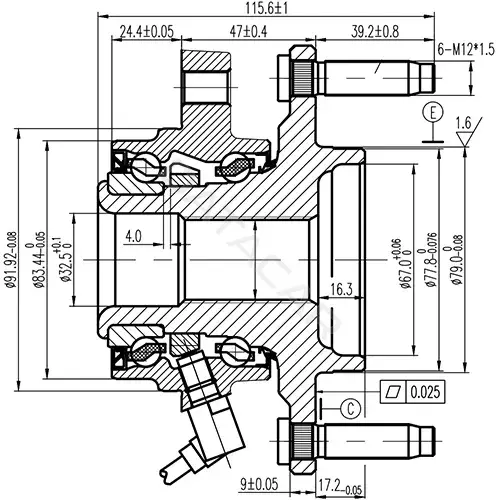 Ступица колеса ZIKMAR Z89866R