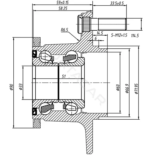 Ступица колеса ZIKMAR Z89899R