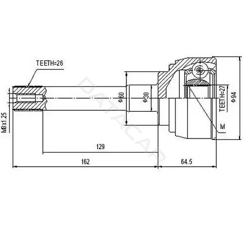 Шрус ZIKMAR Z87016R
