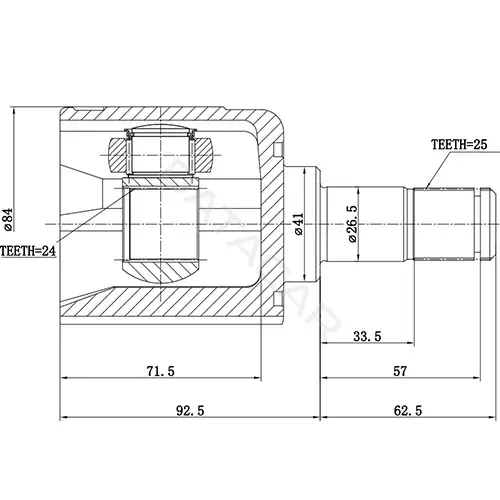 Шрус ZIKMAR Z87079R
